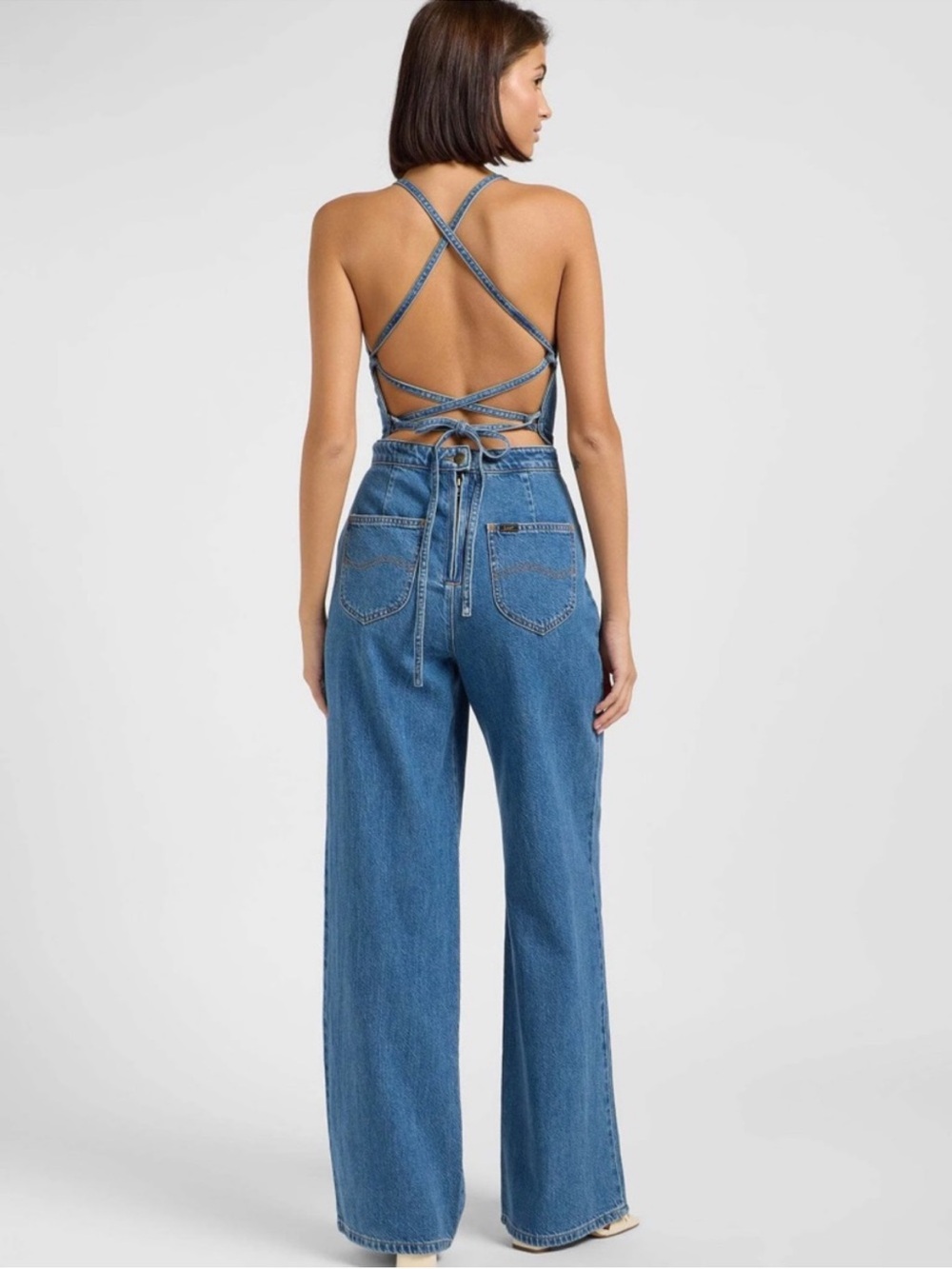 Lee wide-leg, open back, lace-up jumper - Picture 3 of 6